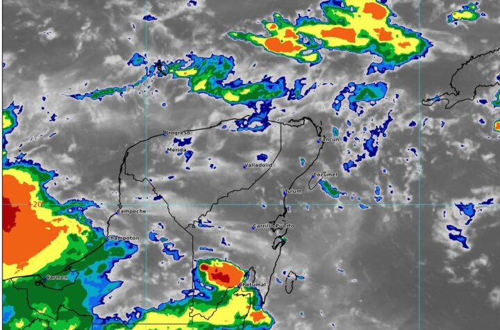 Pronostican lluvias puntuales muy fuertes en Yucatán y Quintana Roo
